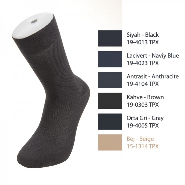 AGK1152 ÇS Bambu Lacoste Desen Soket Dikişsiz Erkek Çorap