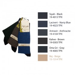 AGK1522 Bilg Erkek Bambu Kalın Çember Soket Dikişsiz Çorap