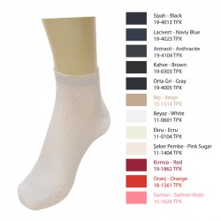 AGK2205 ÇS Bayan Bambu Çavuş Kabartma Desen Dikişsiz Yazlık Patik Çorap